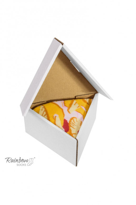 Vikerkaare sokid 1 paar Pizza