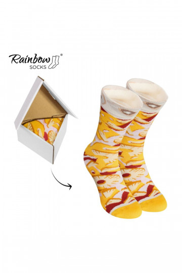 Vikerkaare sokid 1 paar Pizza 2