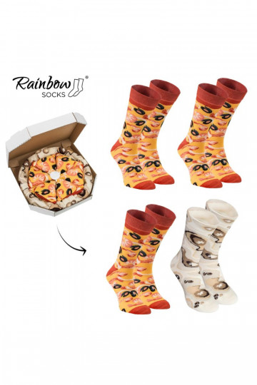 Vikerkaare sokid Pizza 4 paar 2