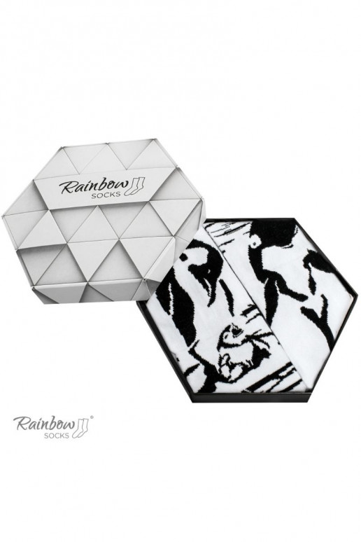 Vikerkaare sokid  -valget värvi 2 paari Vikerkaare sokid  -valget värvi 2 paari