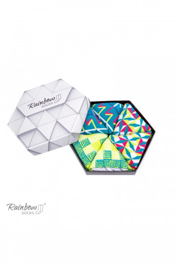 Geomeetriliste mustritega vikerkaare sokid 3 paar