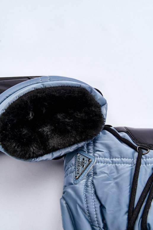 Moekad nööpidega lumesaapad nööritavad Sinist värvi Carrios