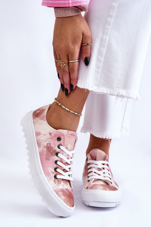 Moekad madalad tennised Big Star LL274044 tumeroosad värvi-beeži värvi Moekad madalad tennised Big Star LL274044 tumeroosad värvi-beeži värvi