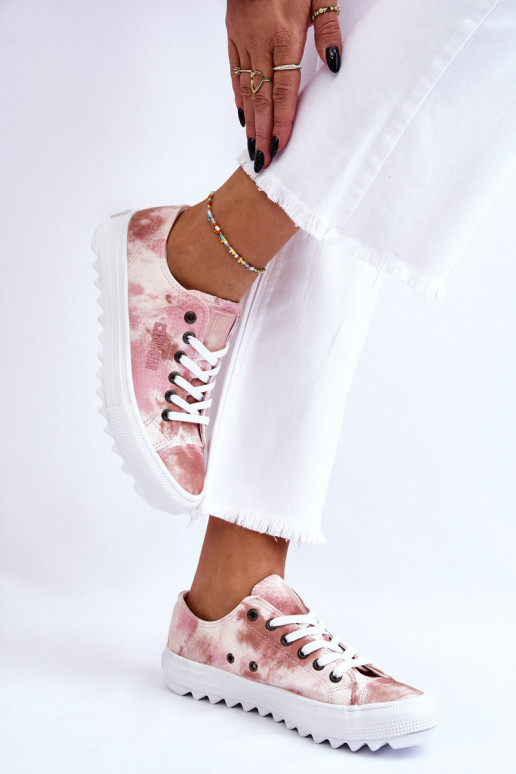 Moekad madalad tennised Big Star LL274044 tumeroosad värvi-beeži värvi Moekad madalad tennised Big Star LL274044 tumeroosad värvi-beeži värvi