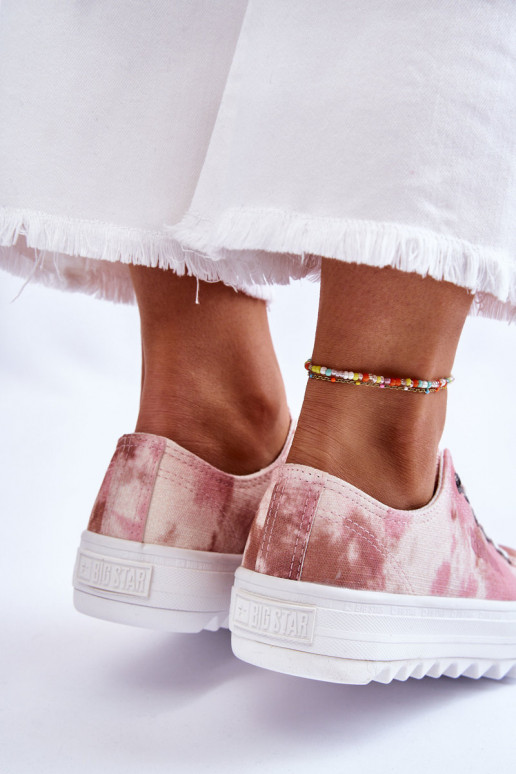 Moekad madalad tennised Big Star LL274044 tumeroosad värvi-beeži värvi Moekad madalad tennised Big Star LL274044 tumeroosad värvi-beeži värvi