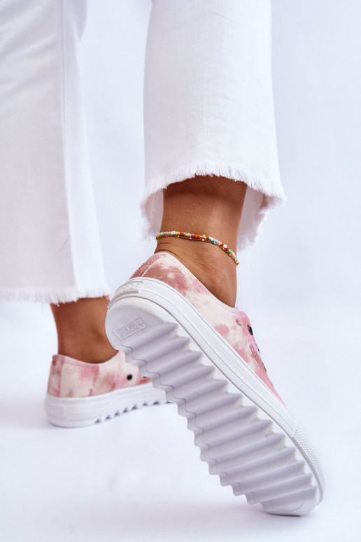 Moekad madalad tennised Big Star LL274044 tumeroosad värvi-beeži värvi Moekad madalad tennised Big Star LL274044 tumeroosad värvi-beeži värvi