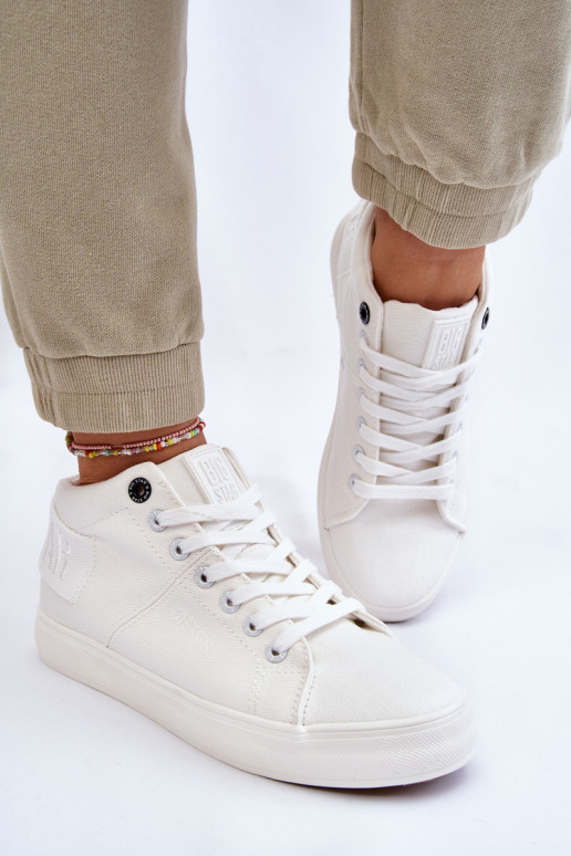 Klassikalise mudeli vabaajajalatsi Big Star LL274002 valget värvi Klassikalise mudeli vabaajajalatsi Big Star LL274002 valget värvi