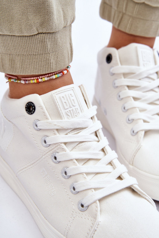 Klassikalise mudeli vabaajajalatsi Big Star LL274002 valget värvi Klassikalise mudeli vabaajajalatsi Big Star LL274002 valget värvi