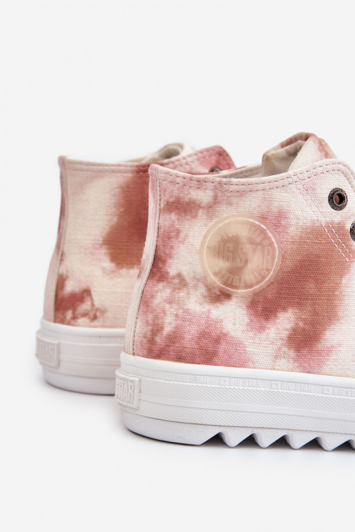 naiste saapad  Big Star LL274048 beeži värvi-Tumeroosad värvi naiste saapad  Big Star LL274048 beeži värvi-Tumeroosad värvi