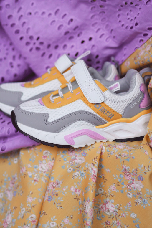 Lastejalatsid krõpsudega kinnitatav Big Star JJ374257 Valget-Kollased