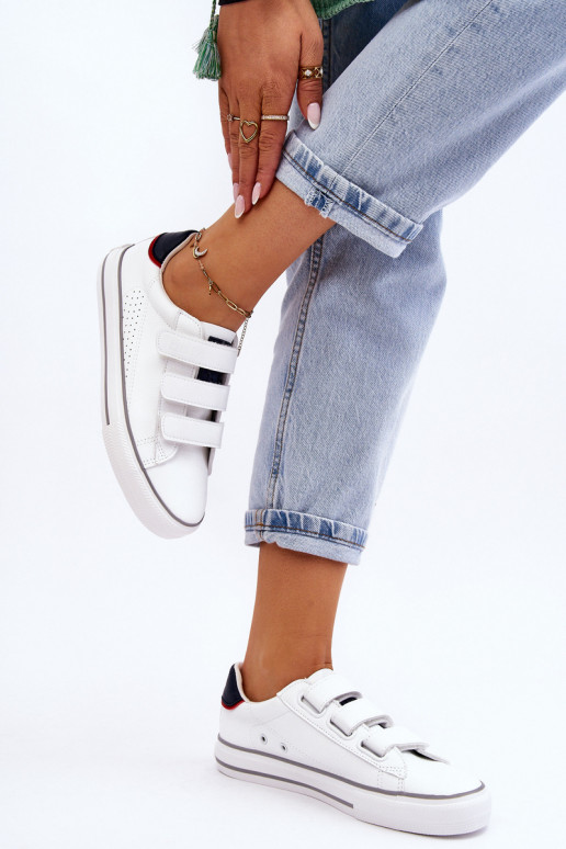 Spordijalatsid krõpsudega kinnitatav Big Star LL274A207 valget värvi Spordijalatsid krõpsudega kinnitatav Big Star LL274A207 valget värvi