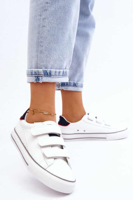 Spordijalatsid krõpsudega kinnitatav Big Star LL274A207 valget värvi Spordijalatsid krõpsudega kinnitatav Big Star LL274A207 valget värvi