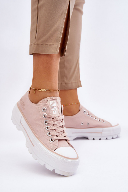 Riidest vabaaja jalanõud platvormiga Big Star LL274151 Nude