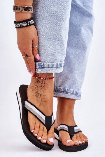 Sussid moodsad varbavahe-sandaalid platvormiga Big Star LL274781 mustad 2