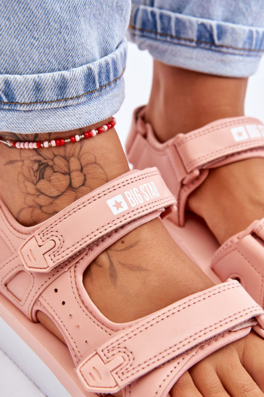 Sportliku stiiliga sandaalid platvormiga Big Star LL274788 Tumeroosad värvi Sportliku stiiliga sandaalid platvormiga Big Star LL274788 Tumeroosad värvi