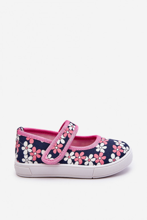 Lillemustritega laste baleriinid Sinist värvi-Tumeroosad värvi Noah