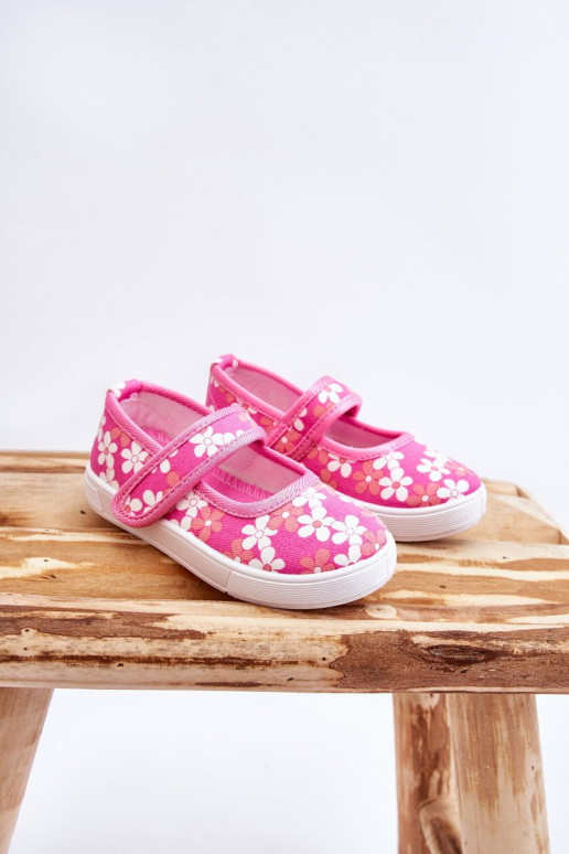 Lillemustritega laste baleriinid Tumeroosad värvi Noah Lillemustritega laste baleriinid Tumeroosad värvi Noah