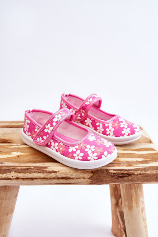 Lillemustritega laste baleriinid Tumeroosad värvi Noah Lillemustritega laste baleriinid Tumeroosad värvi Noah