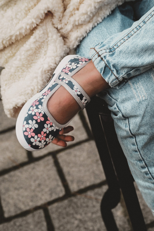 Lillemustritega laste baleriinid Sinist värvi-Halli värvi Noah