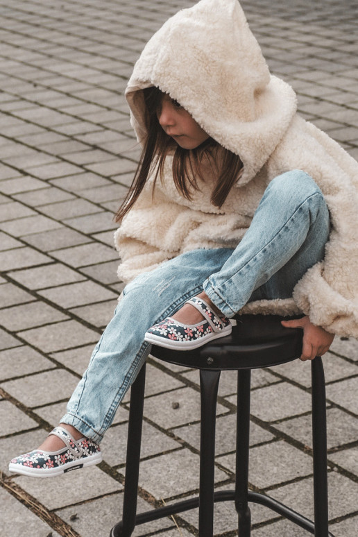 Lillemustritega laste baleriinid Sinist värvi-Halli värvi Noah