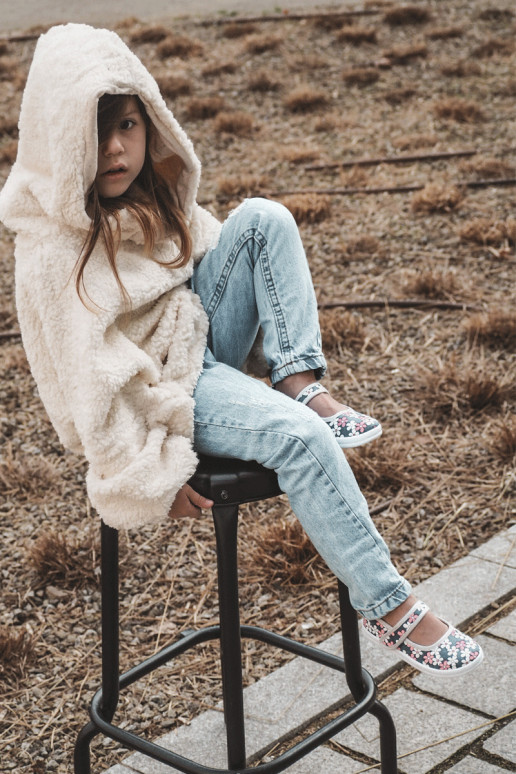 Lillemustritega laste baleriinid Sinist värvi-Halli värvi Noah