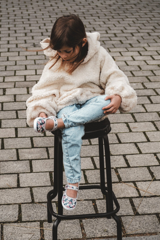 Lillemustritega laste baleriinid Sinist värvi-Halli värvi Noah