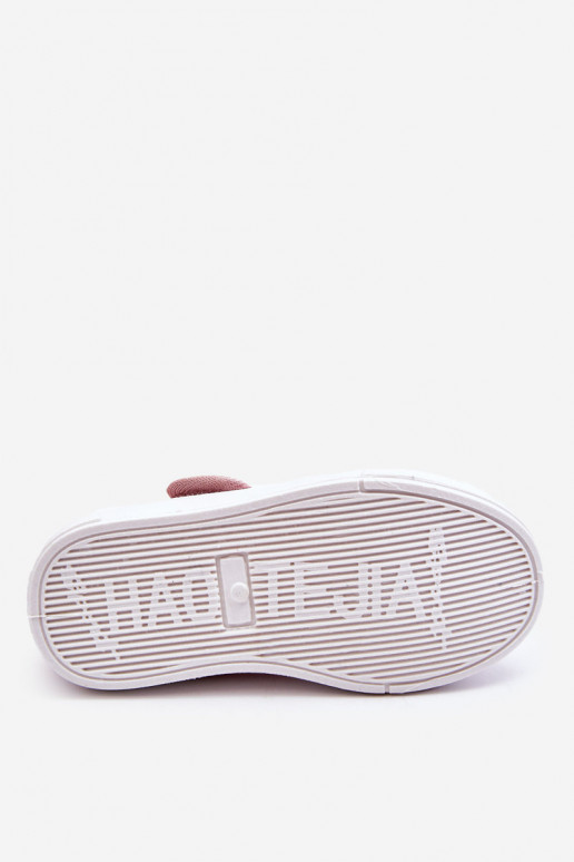 Laste jalanõud Baleriinad krõpsudega kinnitatav Tumeroosad värvi Selah