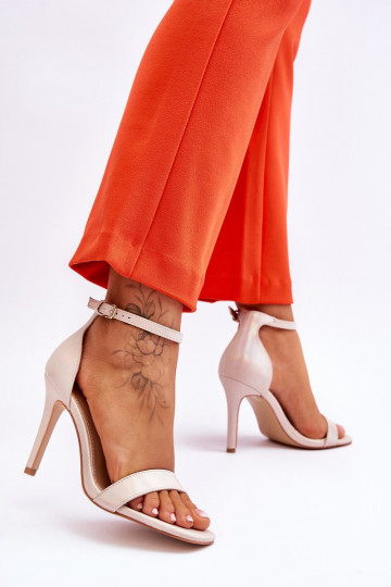 Moekad sandaalid kõrge kontsaga  beeži värvi Rayden 2