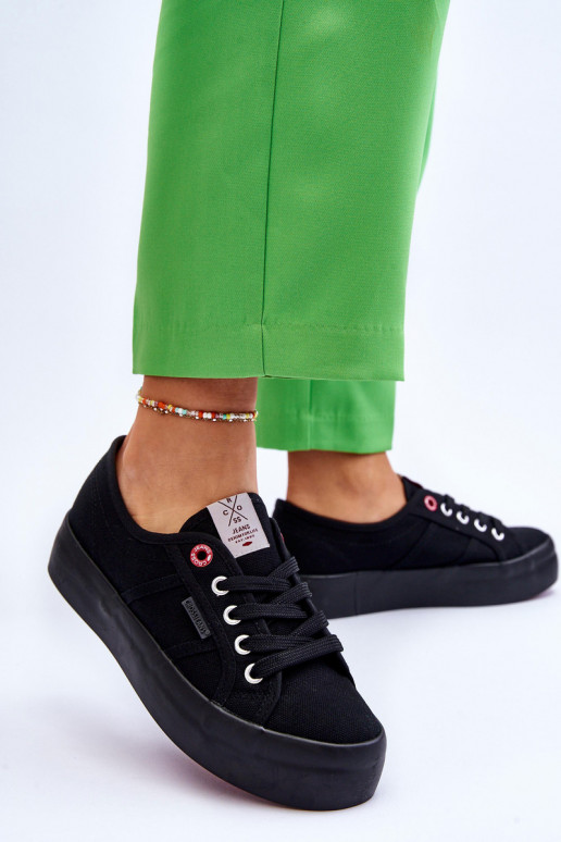 Naistesaapad platvormiga Cross Jeans LL2R4039 mustad