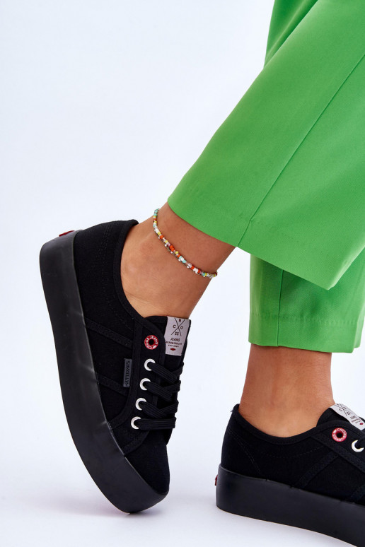 Naistesaapad platvormiga Cross Jeans LL2R4039 mustad