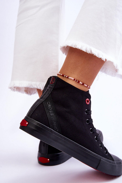 Klassikalise mudeli vabaajajalatsi Cross Jeans LL2R4088C mustad Klassikalise mudeli vabaajajalatsi Cross Jeans LL2R4088C mustad