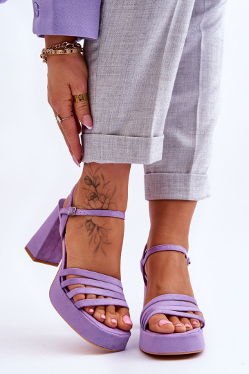 Elegantsed kõrged kontsad  Violetne värv Verda