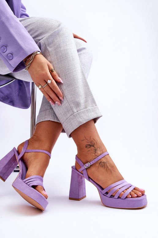 Elegantsed kõrged kontsad  Violetne värv Verda Elegantsed kõrged kontsad  Violetne värv Verda