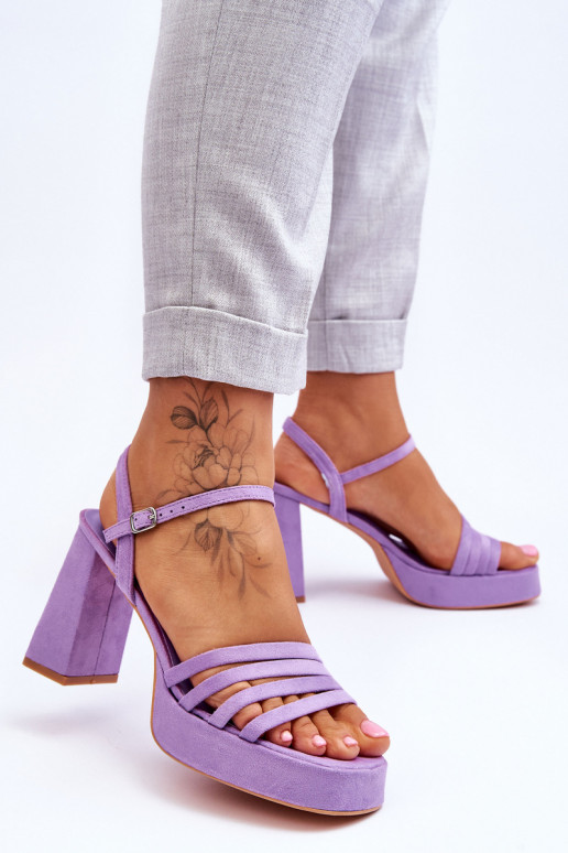 Elegantsed kõrged kontsad  Violetne värv Verda