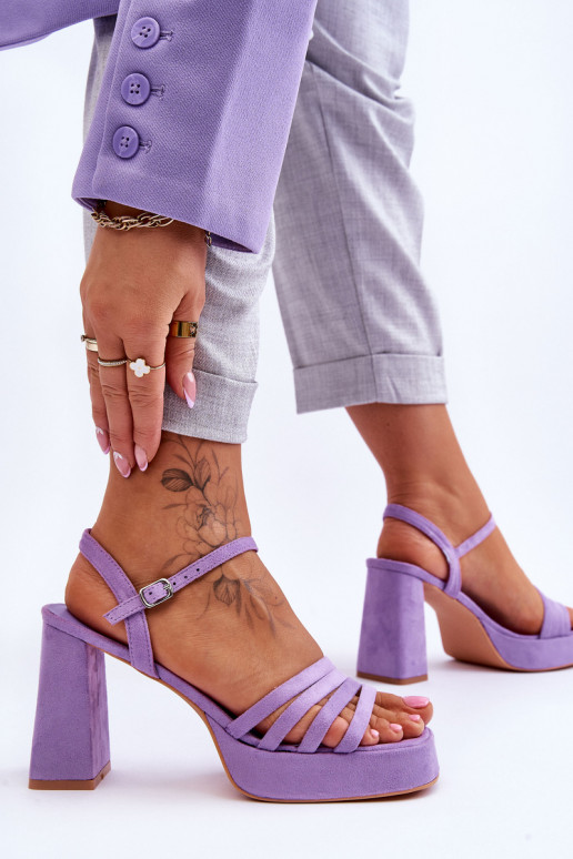 Elegantsed kõrged kontsad  Violetne värv Verda