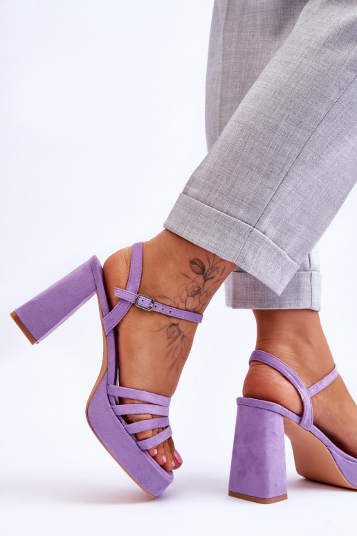 Elegantsed kõrged kontsad  Violetne värv Verda