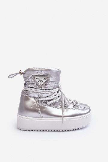 Nööpidega lumesaapad voodriga nööritavad Hõbedat värvi Colina 2