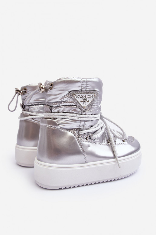 Nööpidega lumesaapad voodriga nööritavad Hõbedat värvi Colina Nööpidega lumesaapad voodriga nööritavad Hõbedat värvi Colina