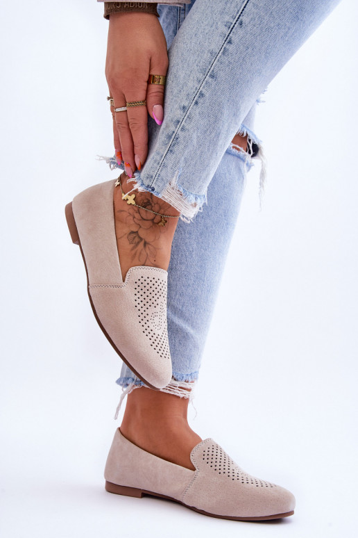 seemisnakhsed  Mokassiinid beeži värvi Giovana