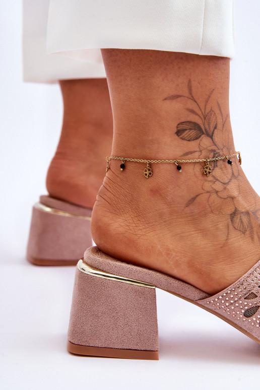 Sussid kõrge jämeda kontsaga võrguga S.Barski KV-612-1 Nude Sussid kõrge jämeda kontsaga võrguga S.Barski KV-612-1 Nude