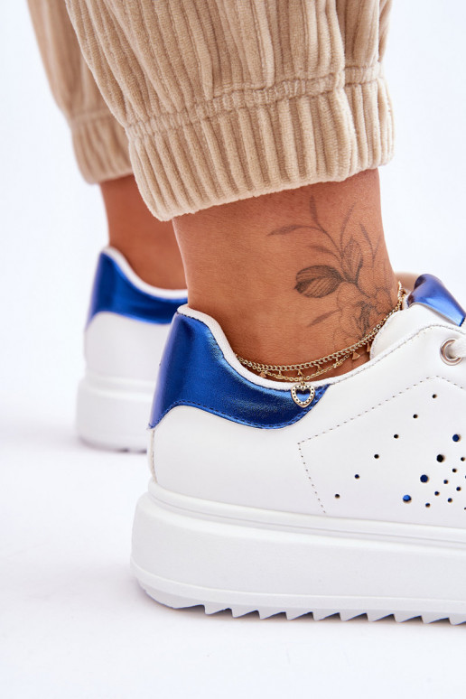 Sportliku stiiliga jalanõud Valget-Sinist värvi Be First! Sportliku stiiliga jalanõud Valget-Sinist värvi Be First!