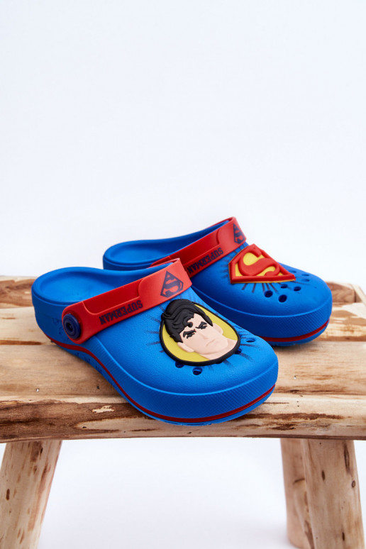 Laste crocs stiilis sussid Superman Grendene Kids JJ385004 Sinist värvi