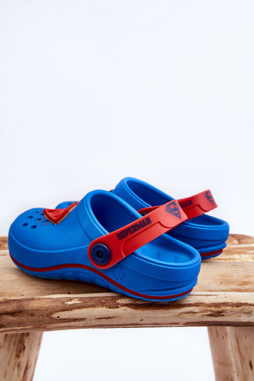 Laste crocs stiilis sussid Superman Grendene Kids JJ385004 Sinist värvi