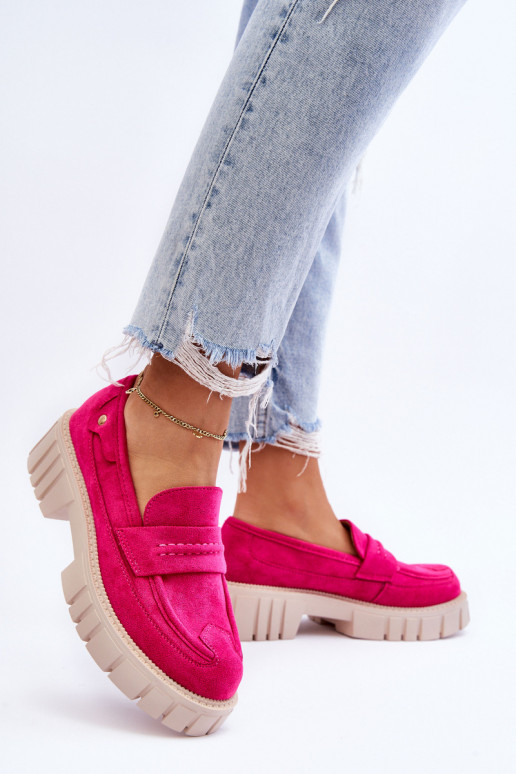 Naiste seemisnahast poolsaapad tumeroosad värvi Fiorell Naiste seemisnahast poolsaapad tumeroosad värvi Fiorell