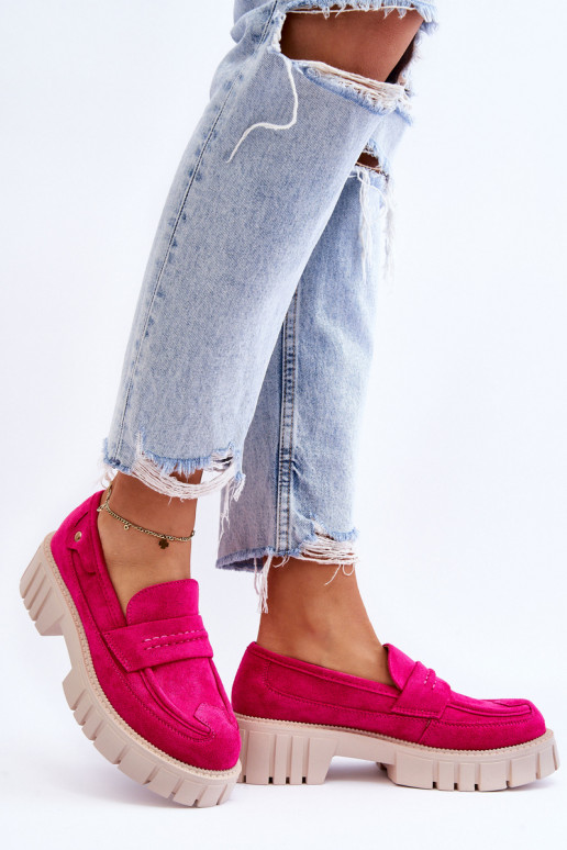 Naiste seemisnahast poolsaapad tumeroosad värvi Fiorell Naiste seemisnahast poolsaapad tumeroosad värvi Fiorell