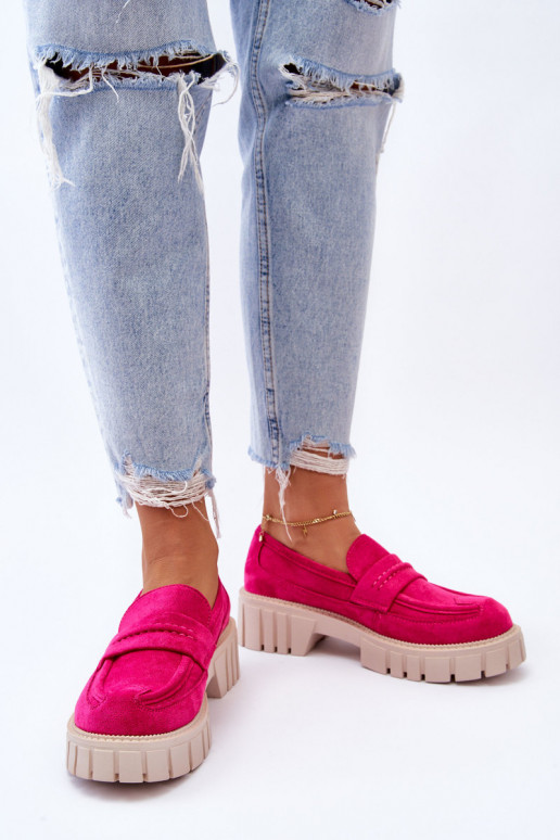 Naiste seemisnahast poolsaapad tumeroosad värvi Fiorell Naiste seemisnahast poolsaapad tumeroosad värvi Fiorell