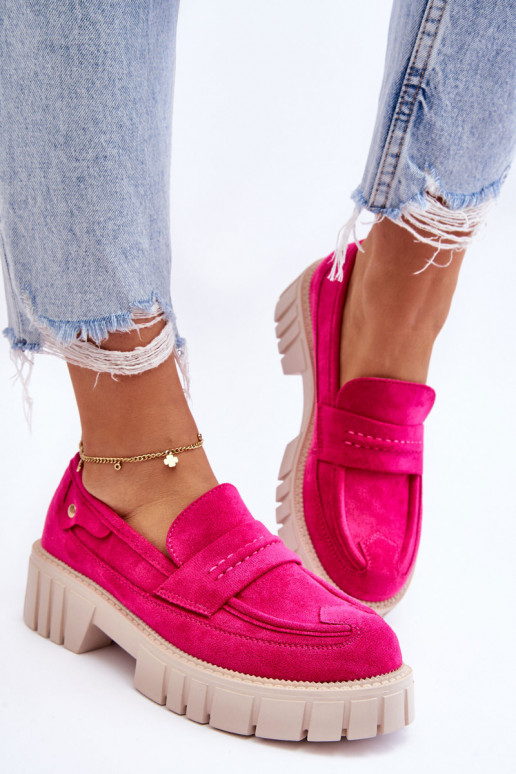 Naiste seemisnahast poolsaapad tumeroosad värvi Fiorell Naiste seemisnahast poolsaapad tumeroosad värvi Fiorell