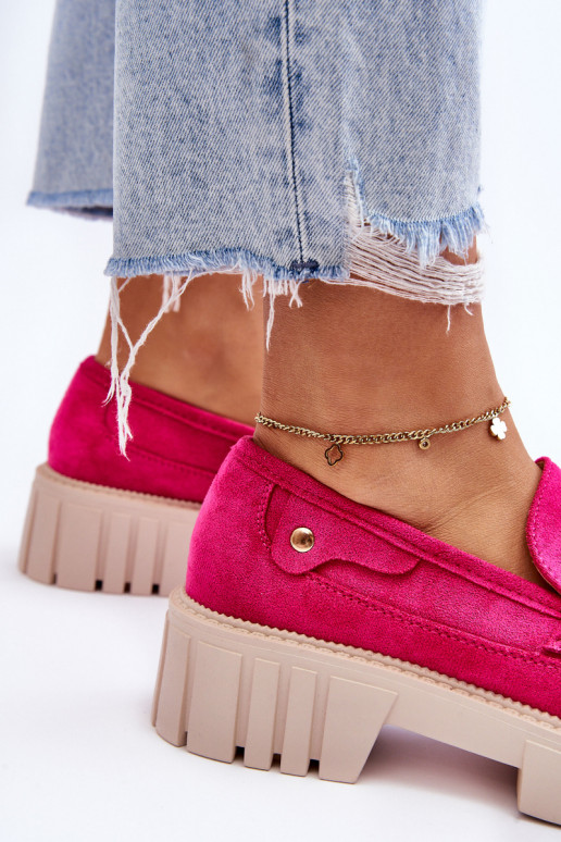 Naiste seemisnahast poolsaapad tumeroosad värvi Fiorell Naiste seemisnahast poolsaapad tumeroosad värvi Fiorell