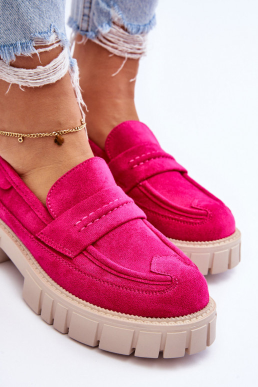 Naiste seemisnahast poolsaapad tumeroosad värvi Fiorell Naiste seemisnahast poolsaapad tumeroosad värvi Fiorell