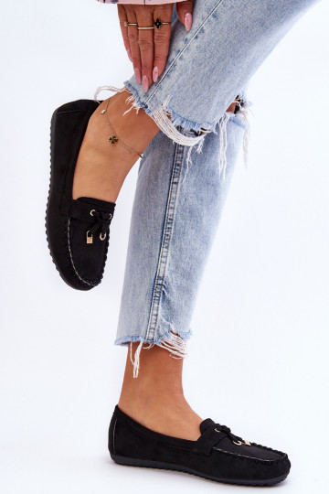 Klassikalised seemisnahast mokassiinid mustad Good Time 2